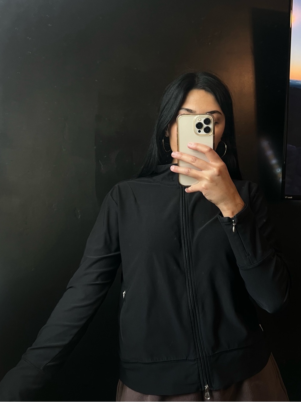 Black Women's Zip-Up Jacket - Classic Everyday Layer